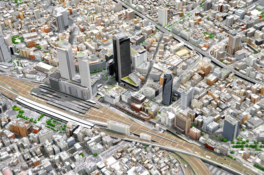 名古屋市都市センター 名古屋都心部模型（1/1000） 森ビル株式会社様