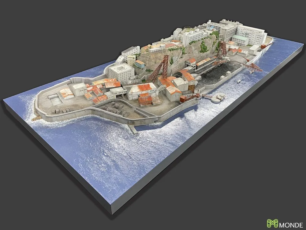 軍艦島 端島 展示用ジオラマ 復元ジオラマ